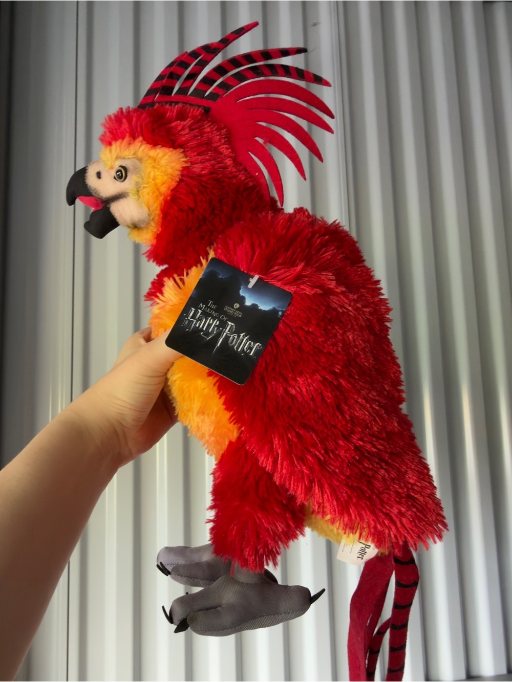 Harry Potter The Making of Harry Potter Phoenix Plush Red Orange Stuffed Animal